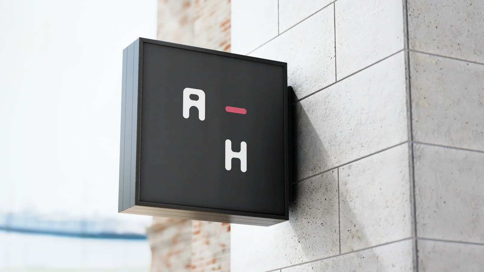 artHUB gallery identity on a gallery wall